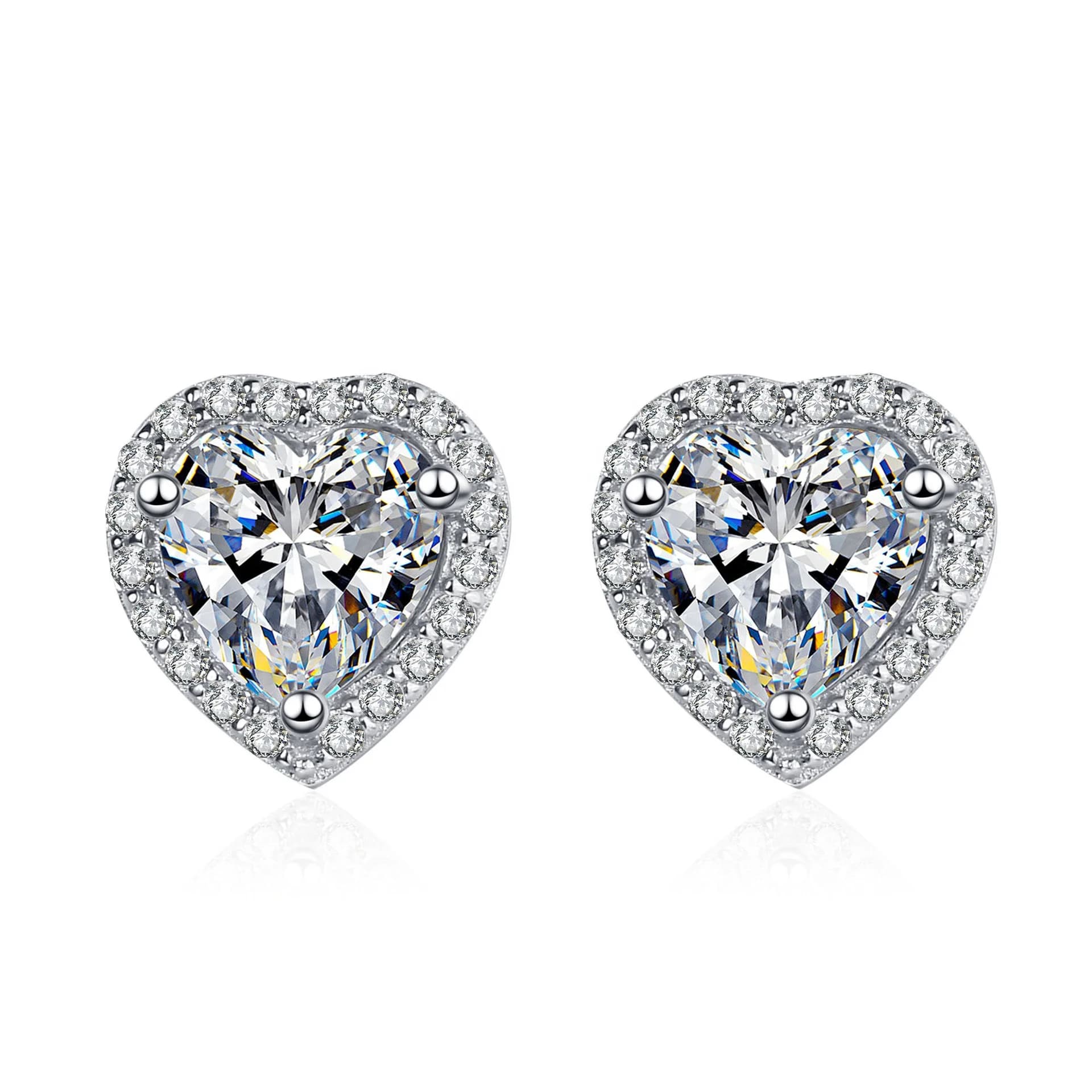 Heart Halo Studs